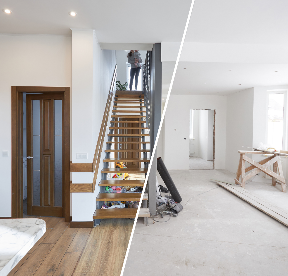 Avant / après rénovation à Gonesse